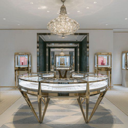 Interior of the Graff Monaco Hotel de Paris jewellery boutique