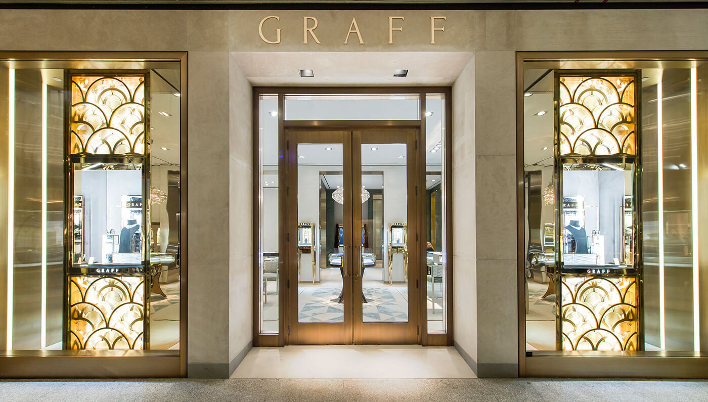 exterior of the Graff jewellery boutique in Bal Harbour