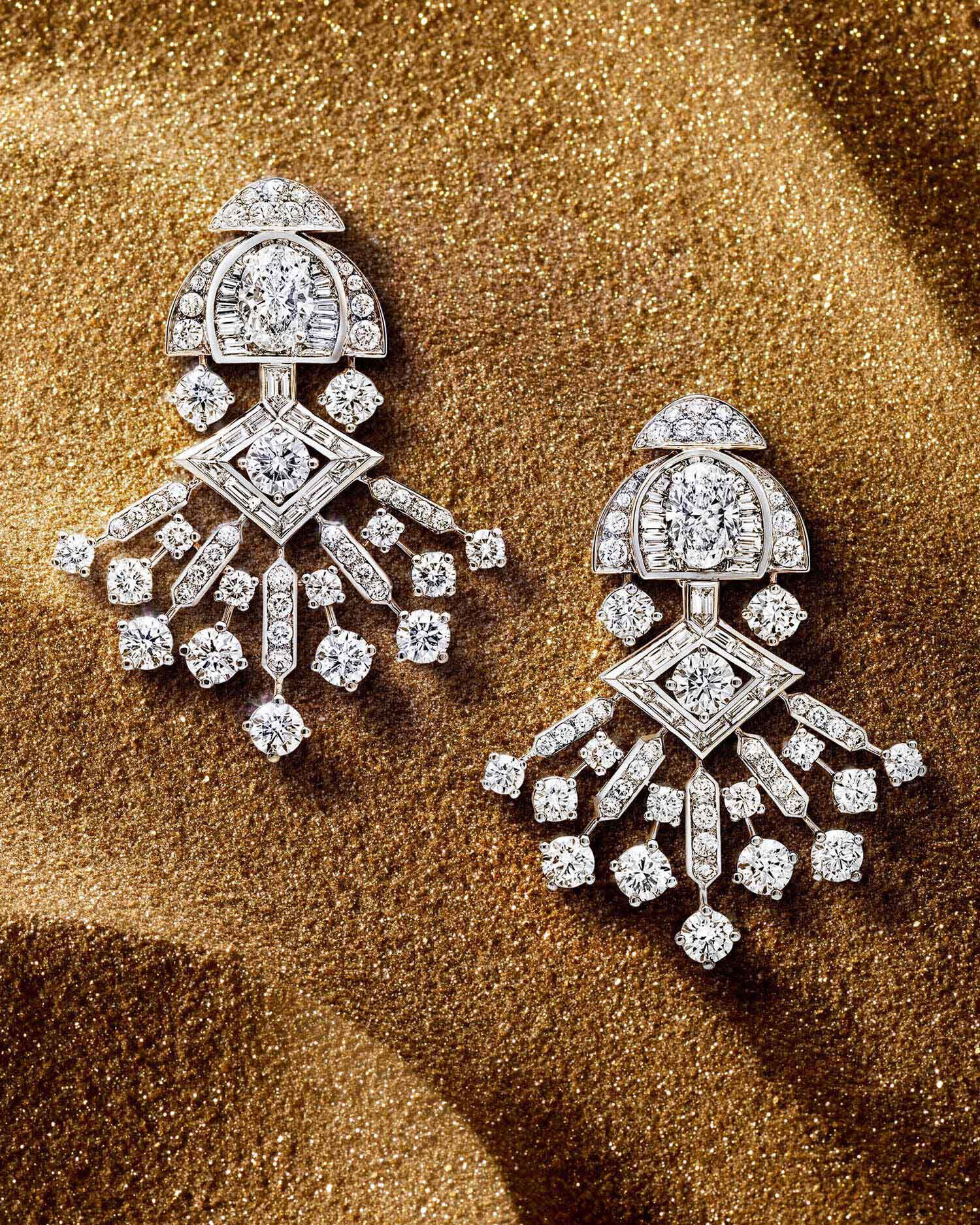 Diamond Night Moon high jewellery earrings from the Graff Tribal collection