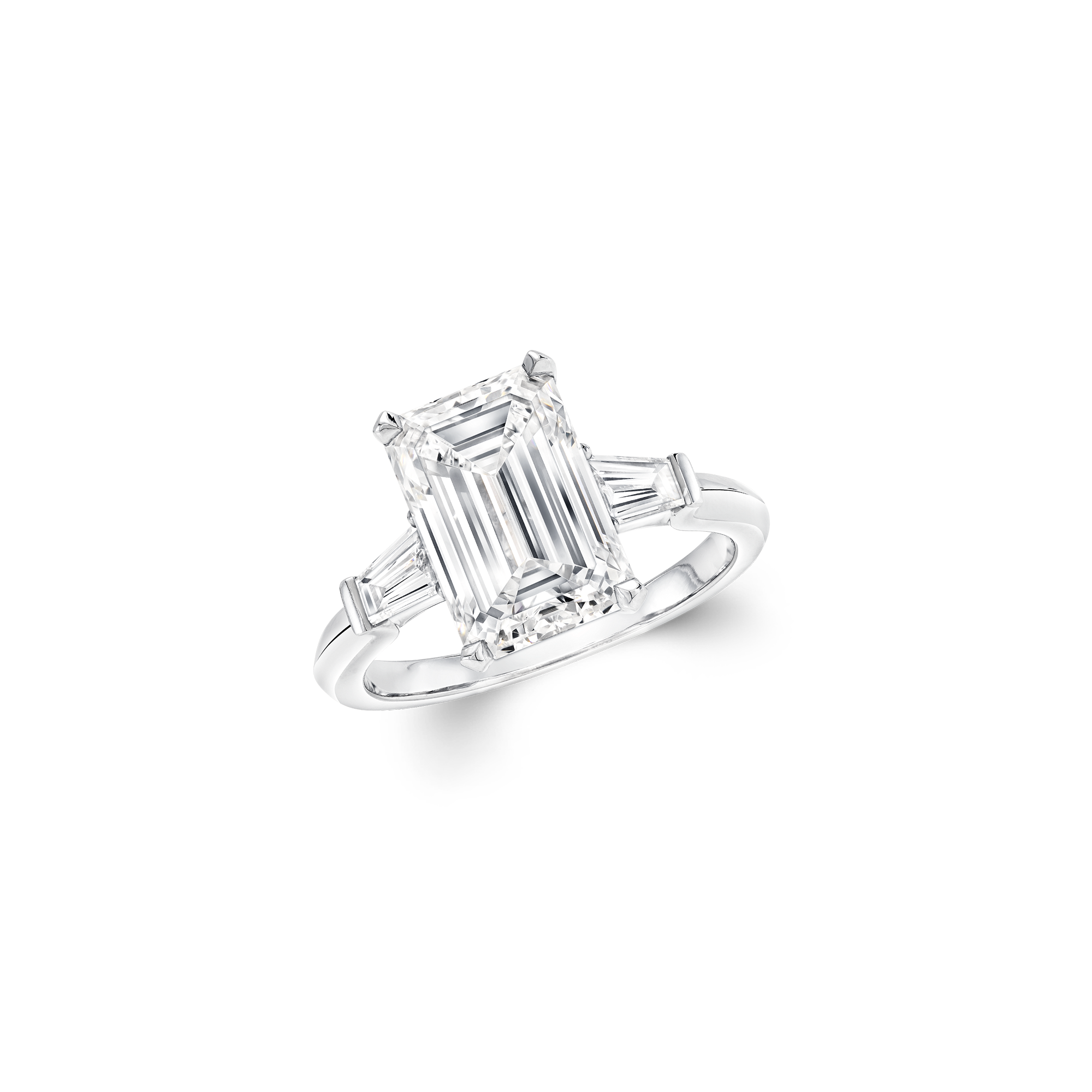 Emerald Cut Ruby and Diamond Wedding Band