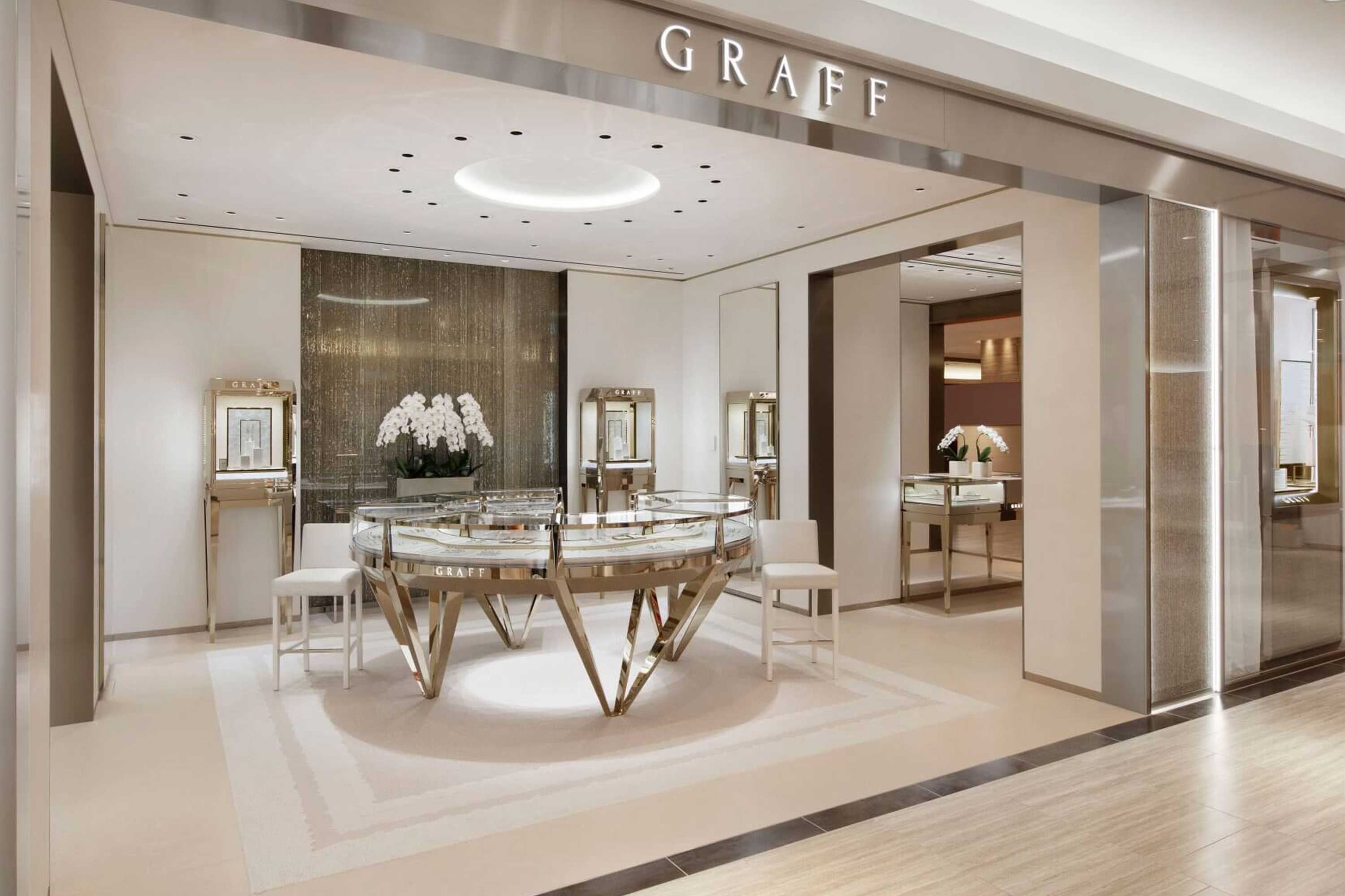 Interior of the Graff Monaco Hotel de Paris jewellery boutique