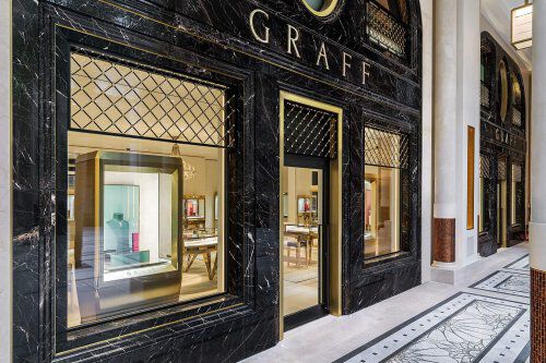 Exterior of the Graff Monaco Hotel de Paris jewellery boutique 