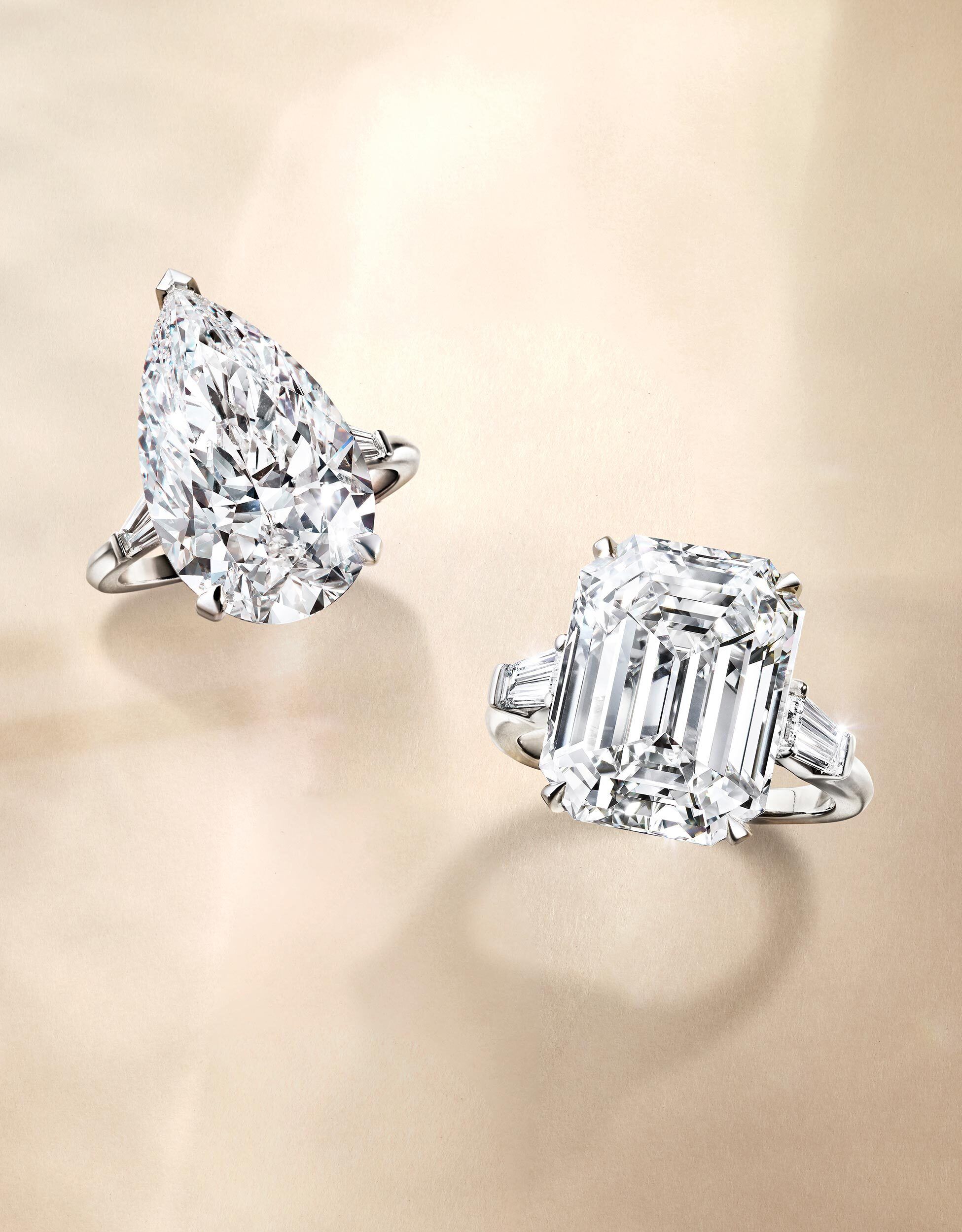 Two Graff Unique Solitaire Diamond rings