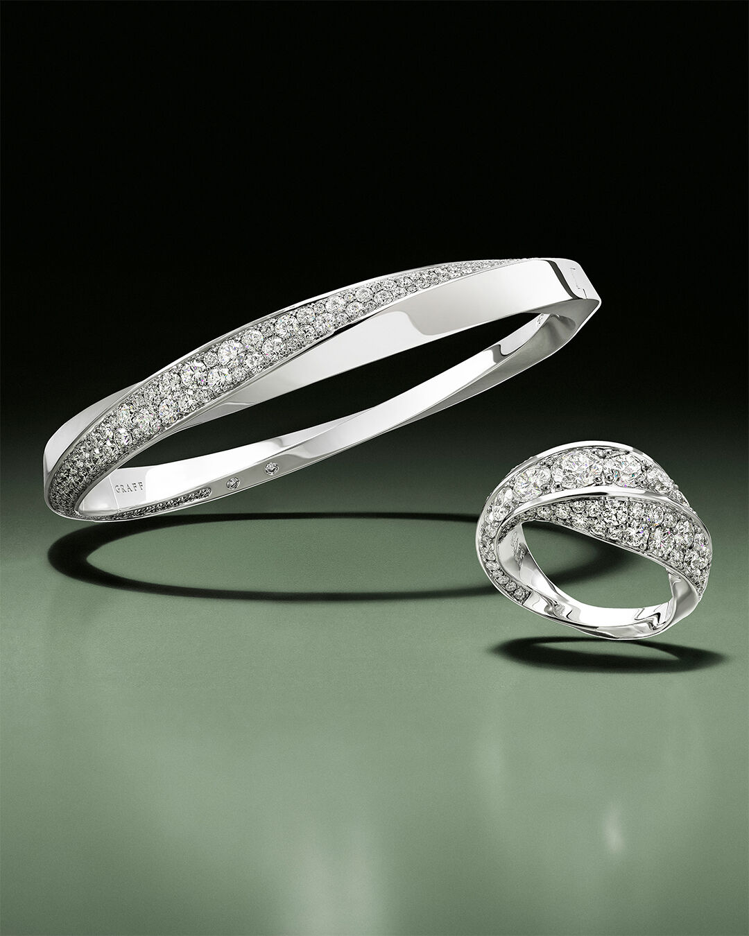Image shows Graff Spiral Bracelet and Ring