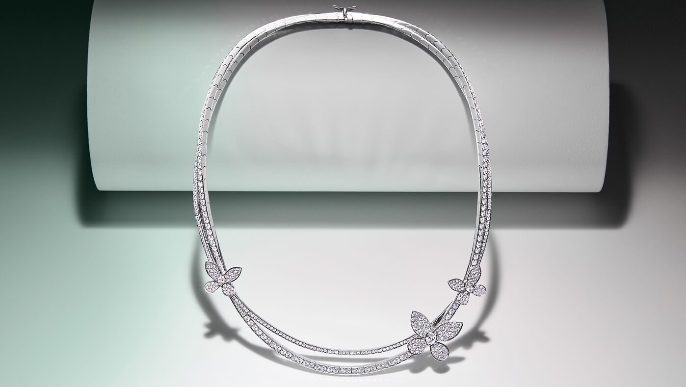 1963 - Image shows craftsman polishing Graff 1963 high jewellery suite in Graff workshop