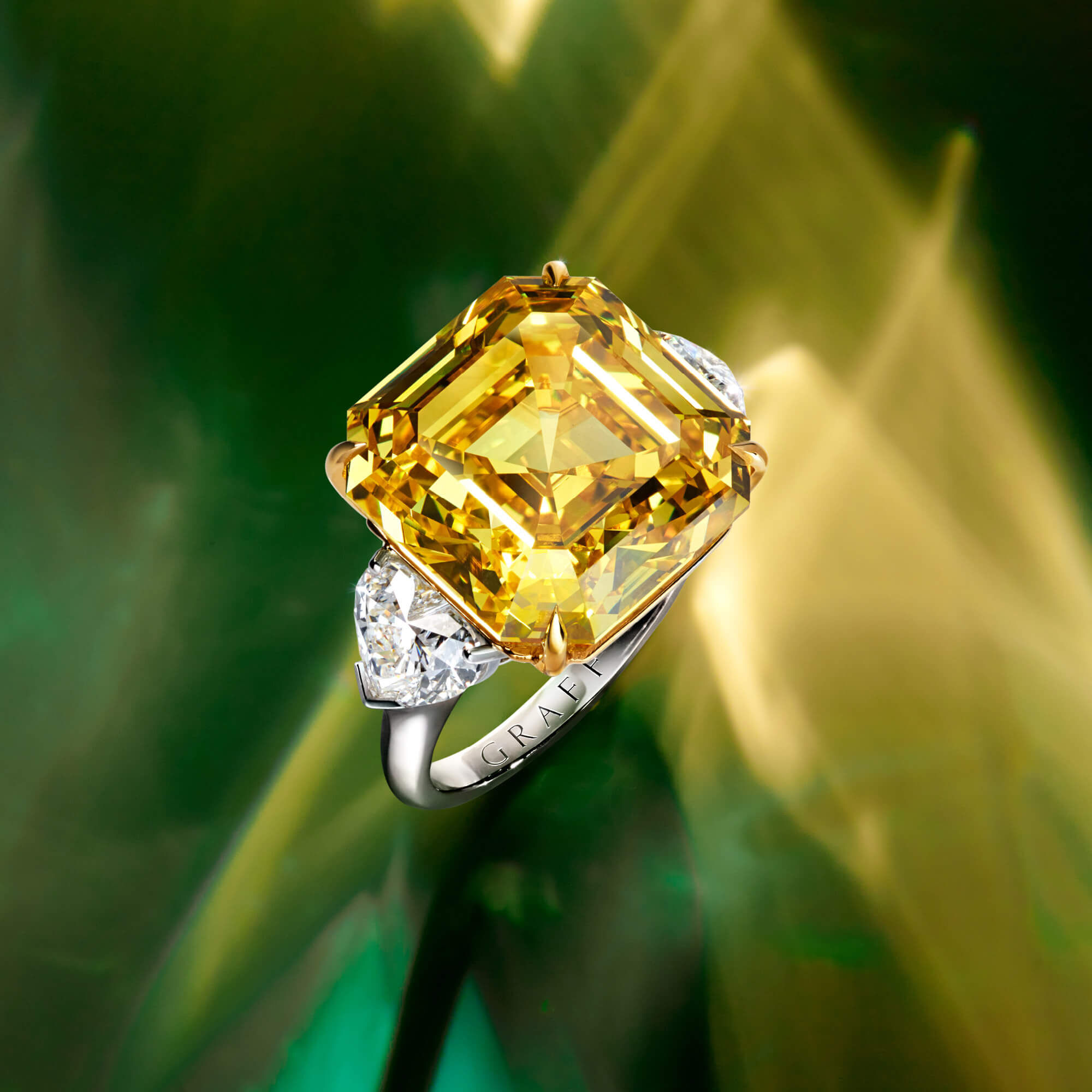 A Graff yellow diamond ring