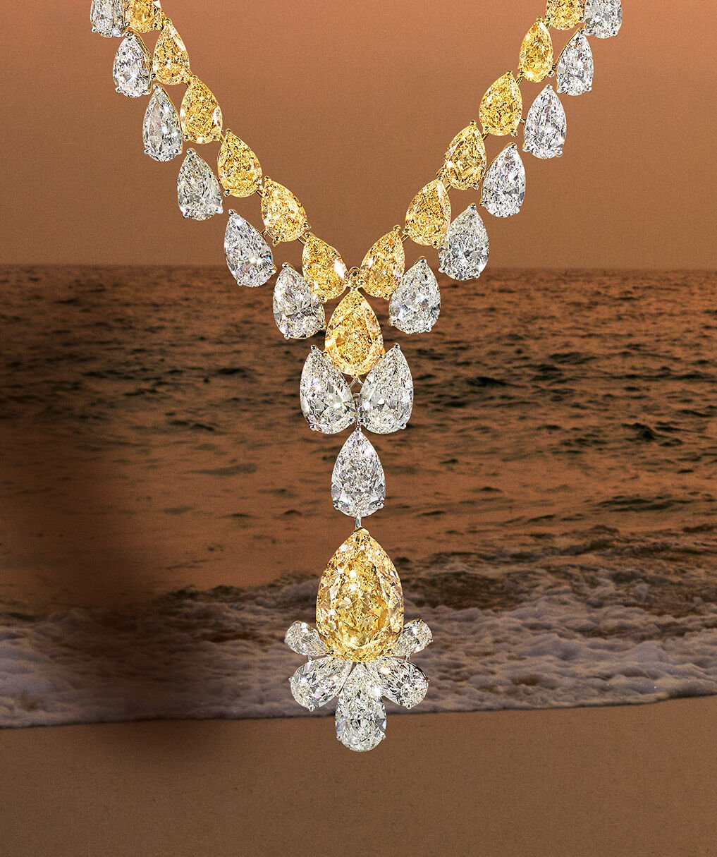 Graff yellow and white diamond high jewellery necklace