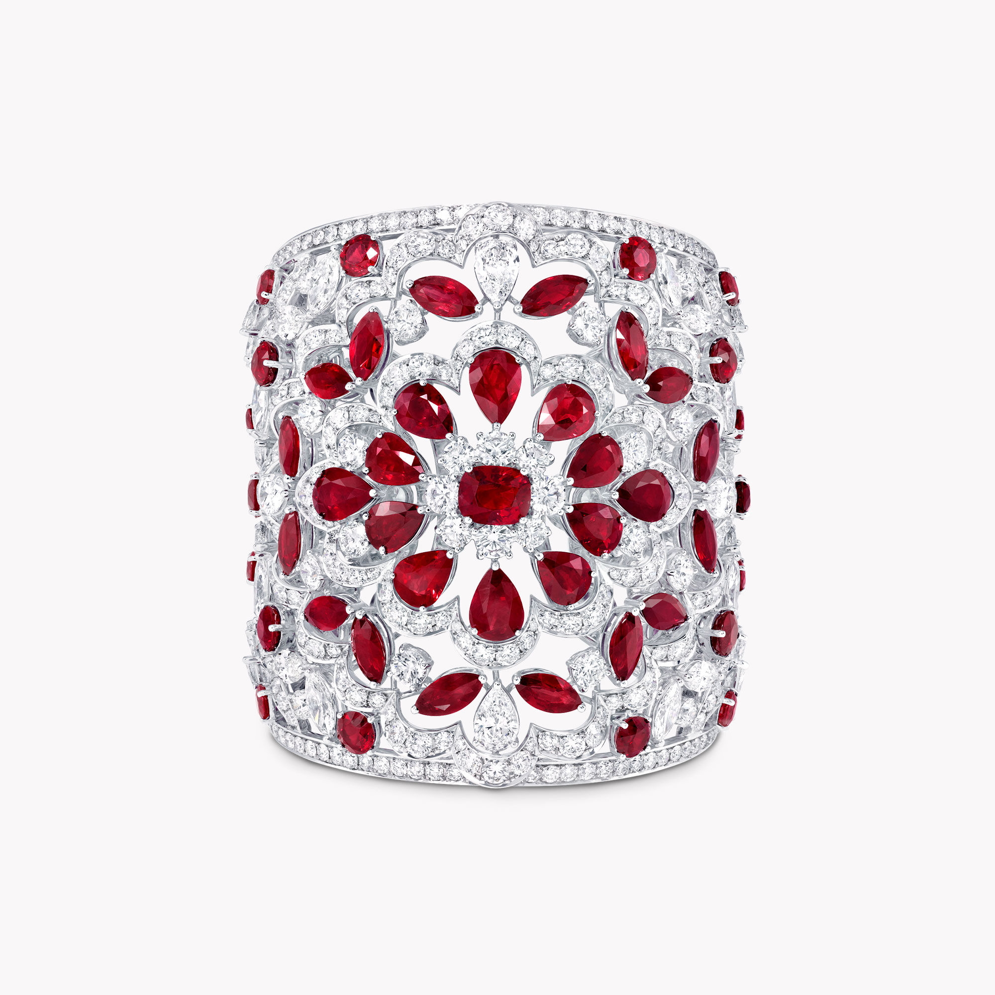 A Graff ruby and white diamond high jewellery bracelet