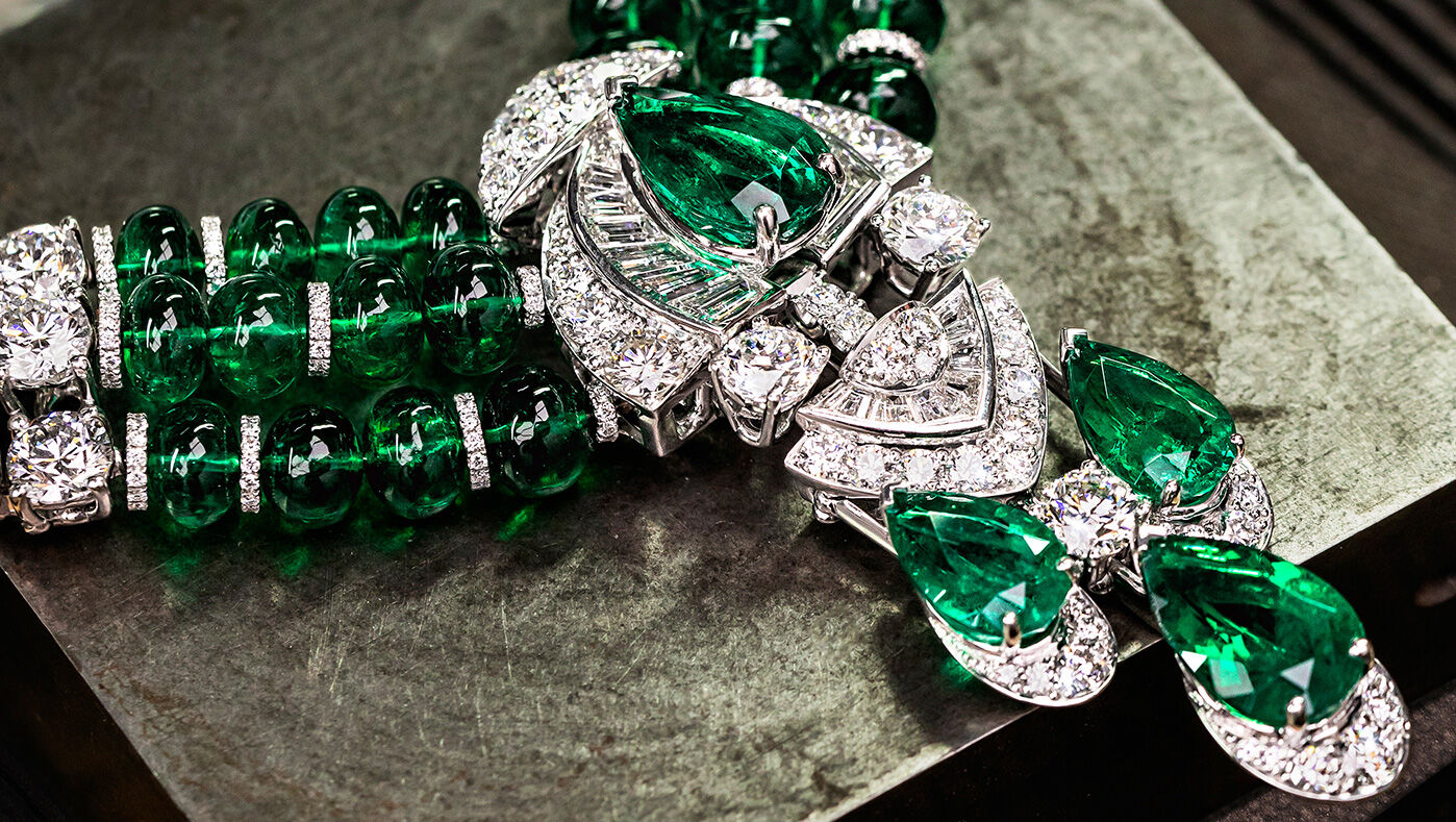Image of Graff emerald high jewellery necklace
