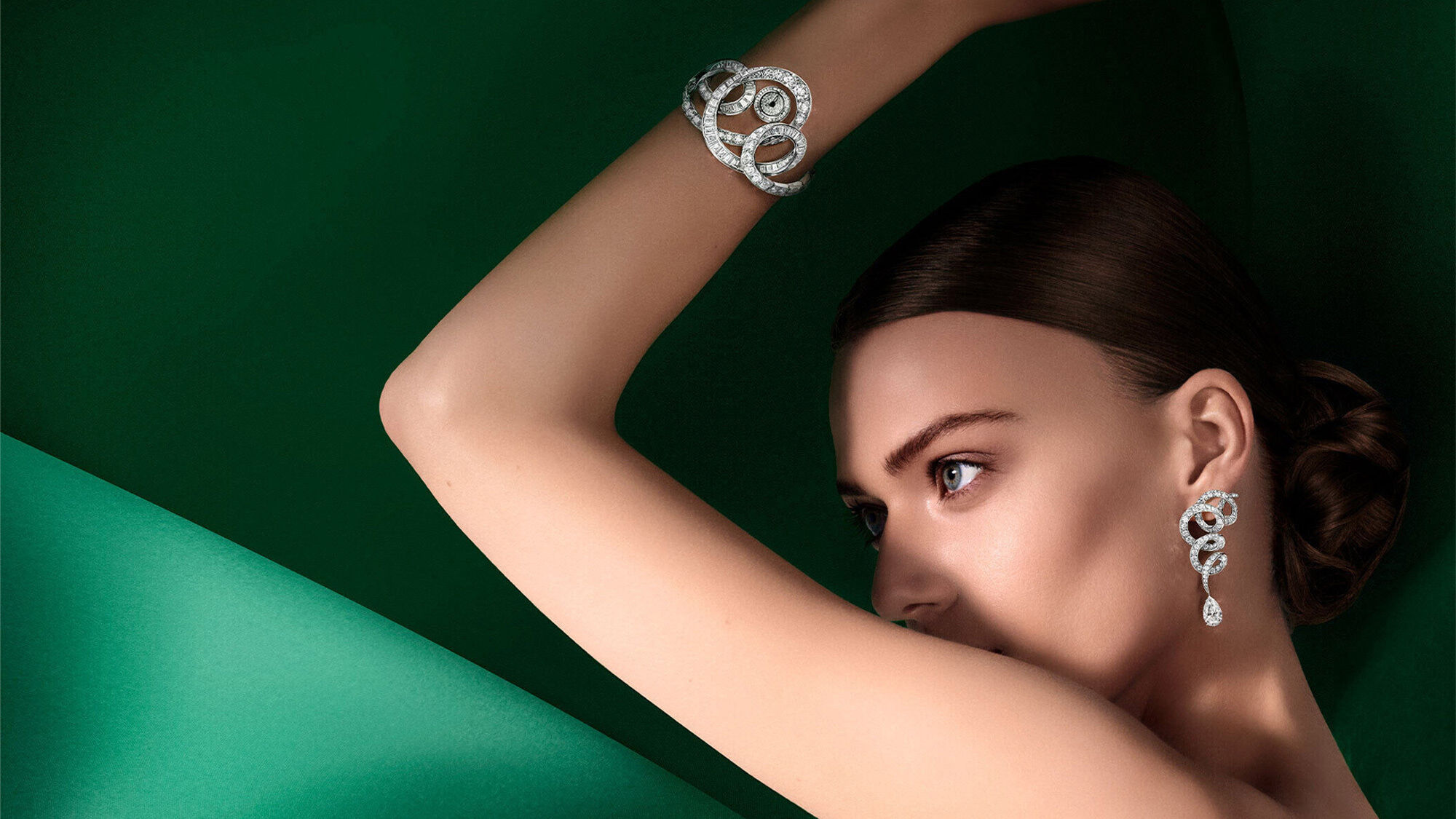 Model wears Inspired by Twombly watch