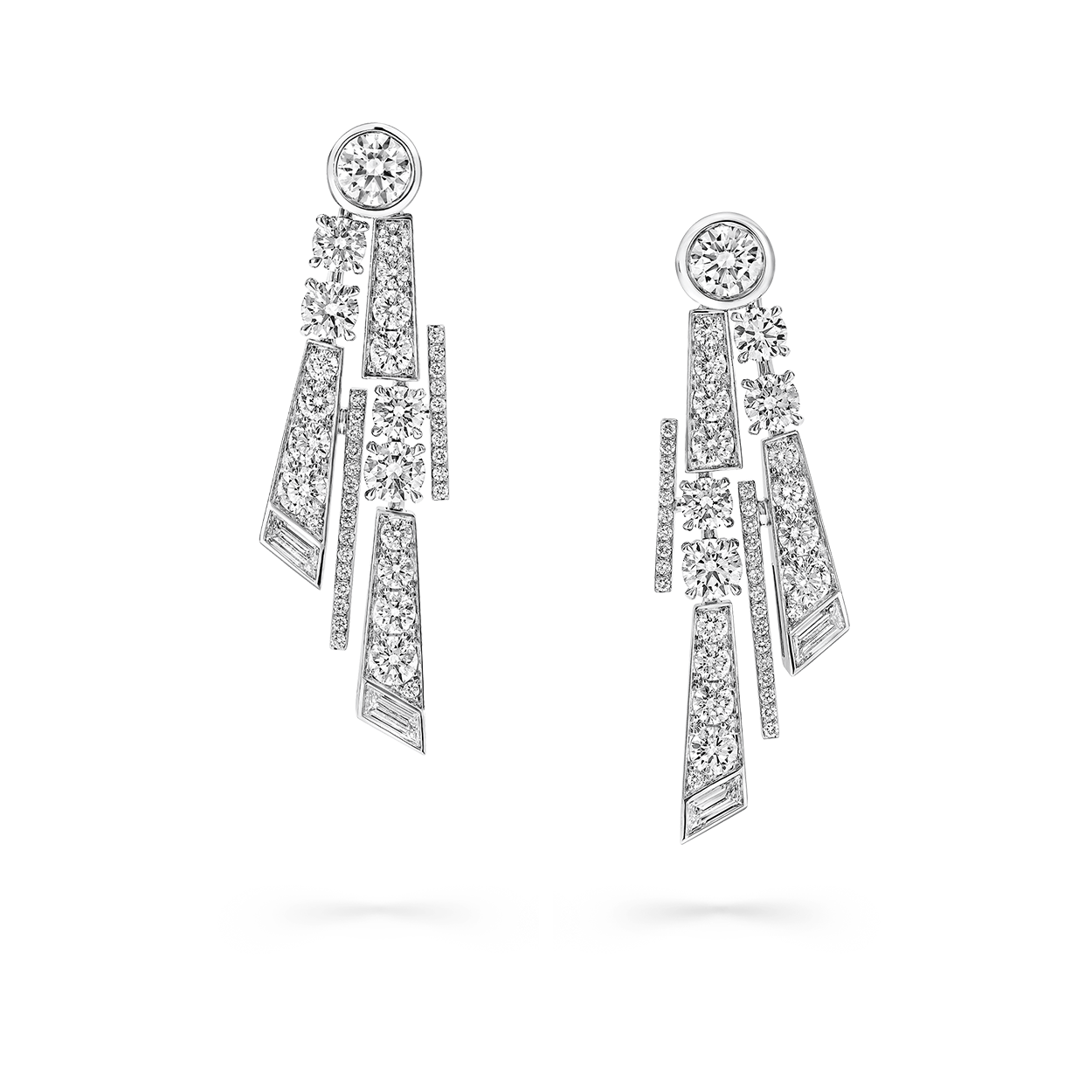 Image of Graff White Diamond High Jewellery Earrings