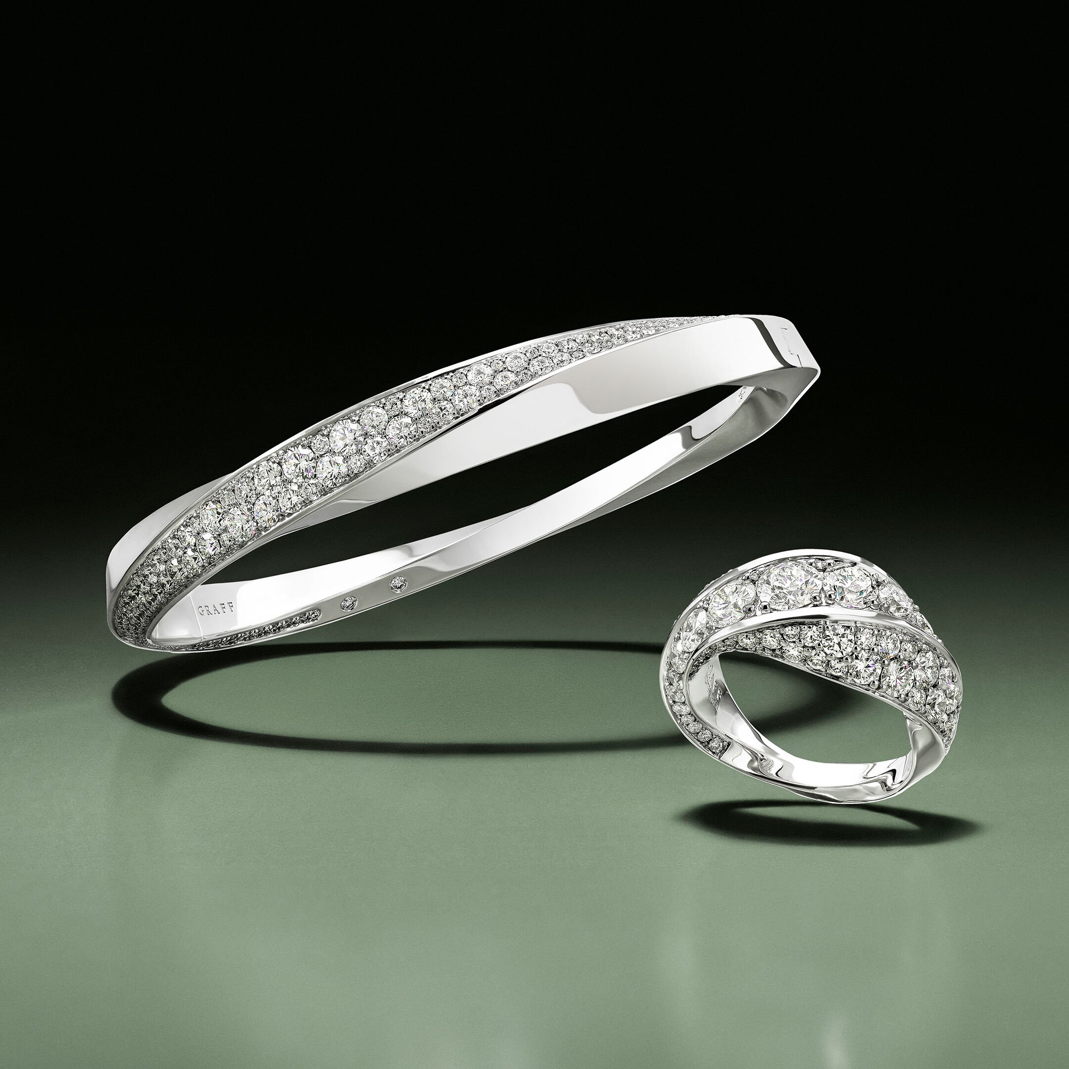 Image shows Graff Butterfly Double Butterfly Silhouette Diamond Pendant