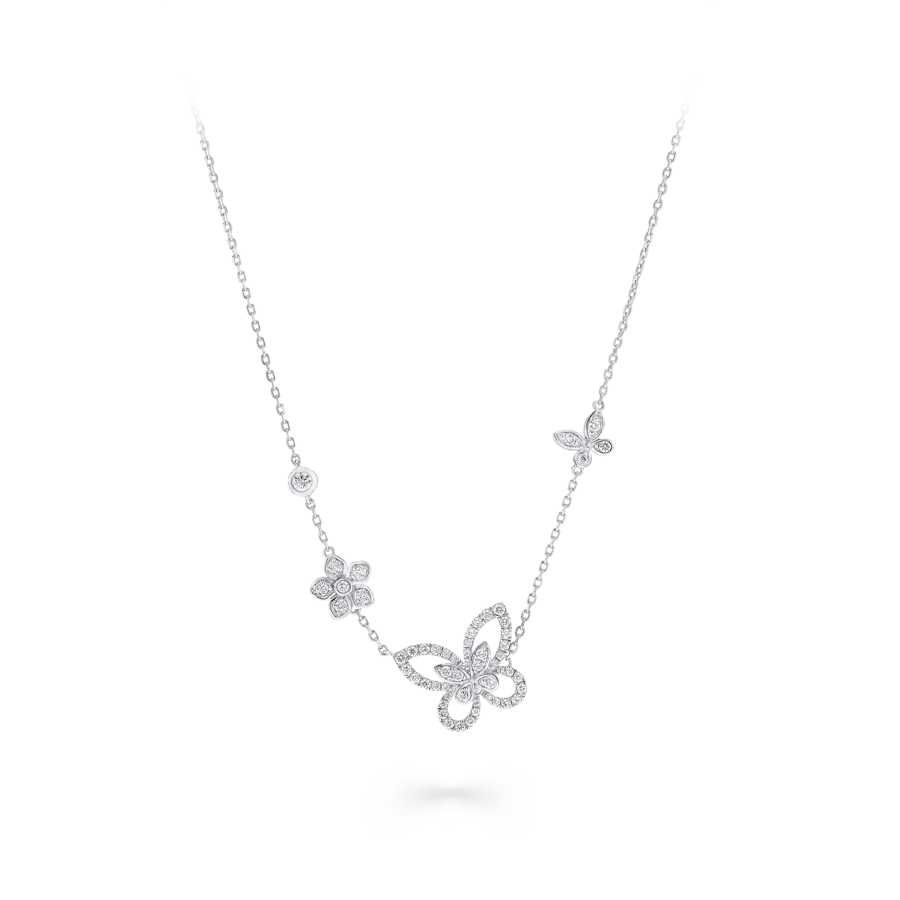 Tilda's Bow Diamond Link Necklace