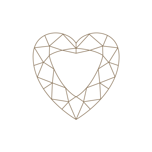 Illustration of a heart diamond cut