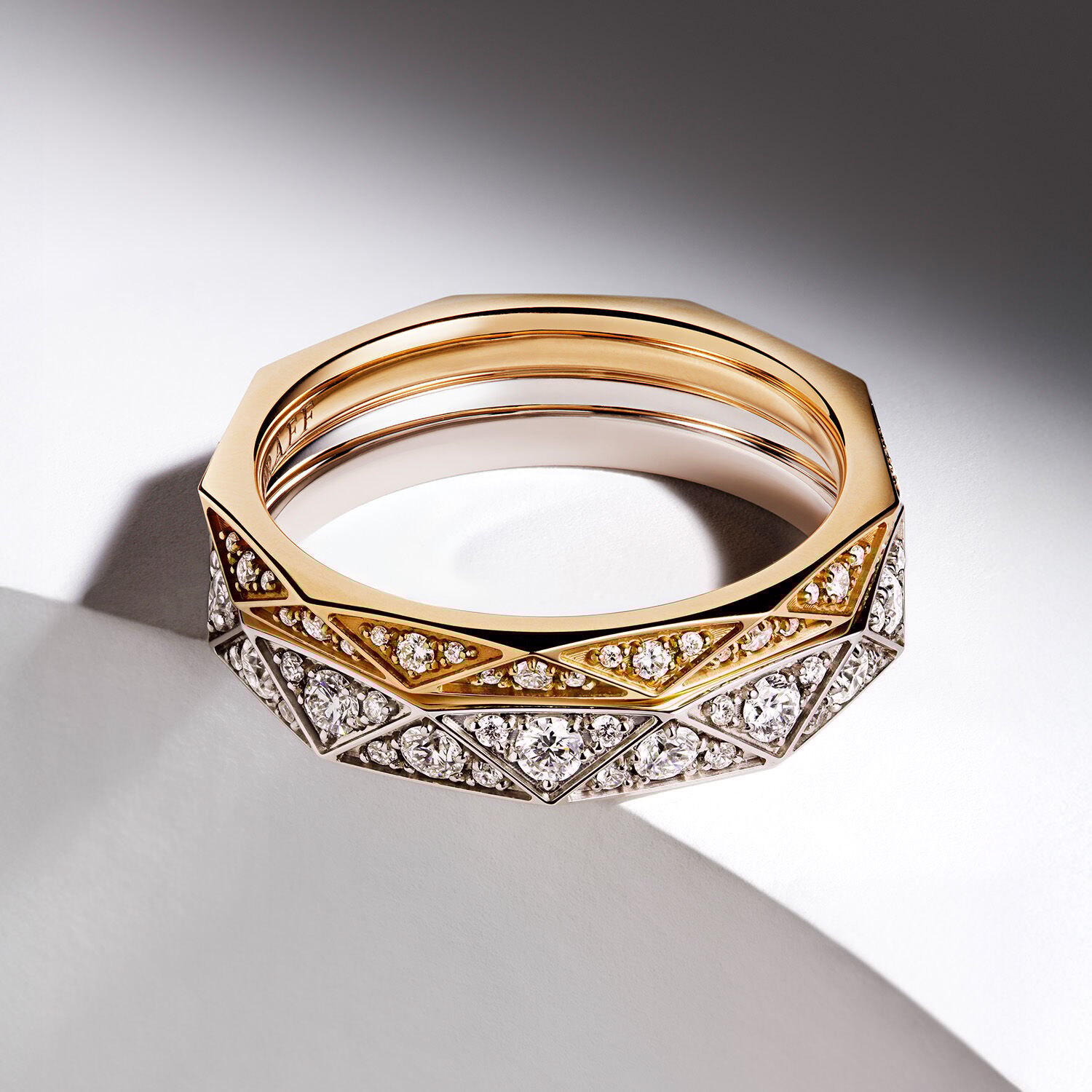 Wedding rings for women - model wears classic wedding jewellery from Graff