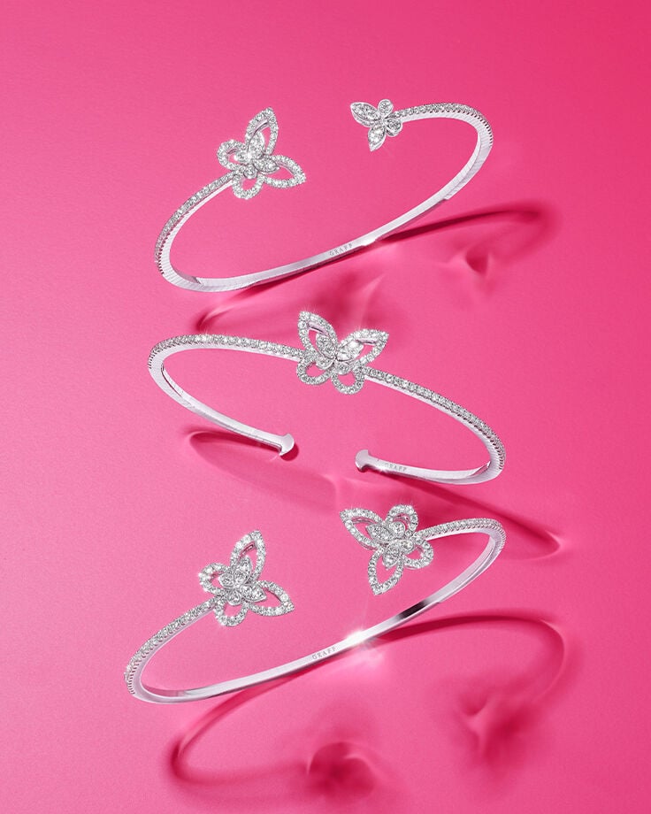 Three Graff Butterfly Silhouette bangles
