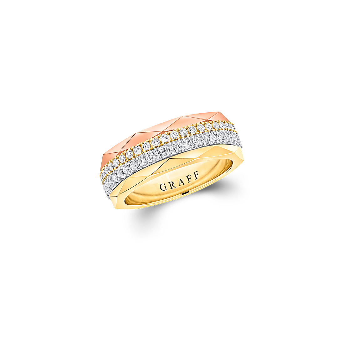 Laurence Graff Signature Four-Row Layered Diamond Ring