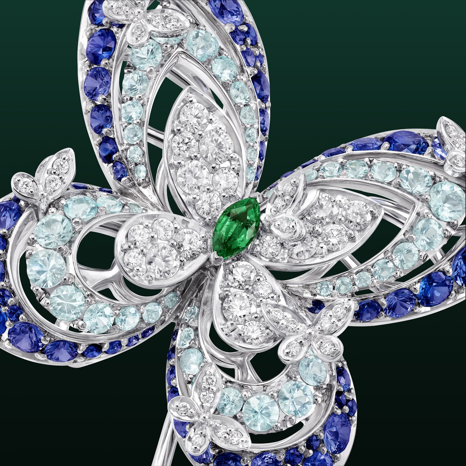 Image shows Graff Butterfly Eva Brooch