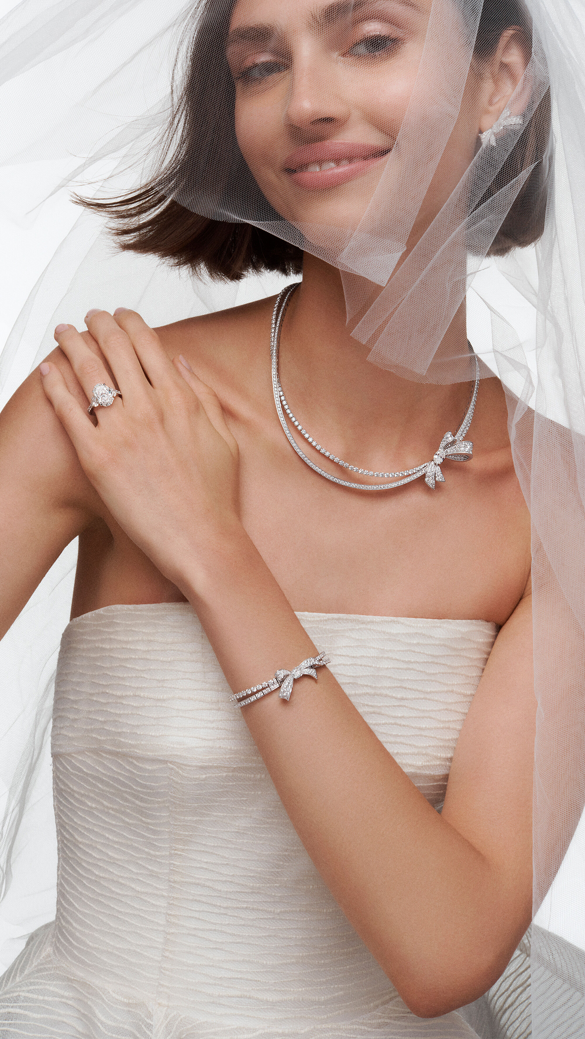 Bridal & Engagement - videos shows couple getting engagement, models wear Graff Icon engagement ring and Graff Diamond Bridal Jewellery