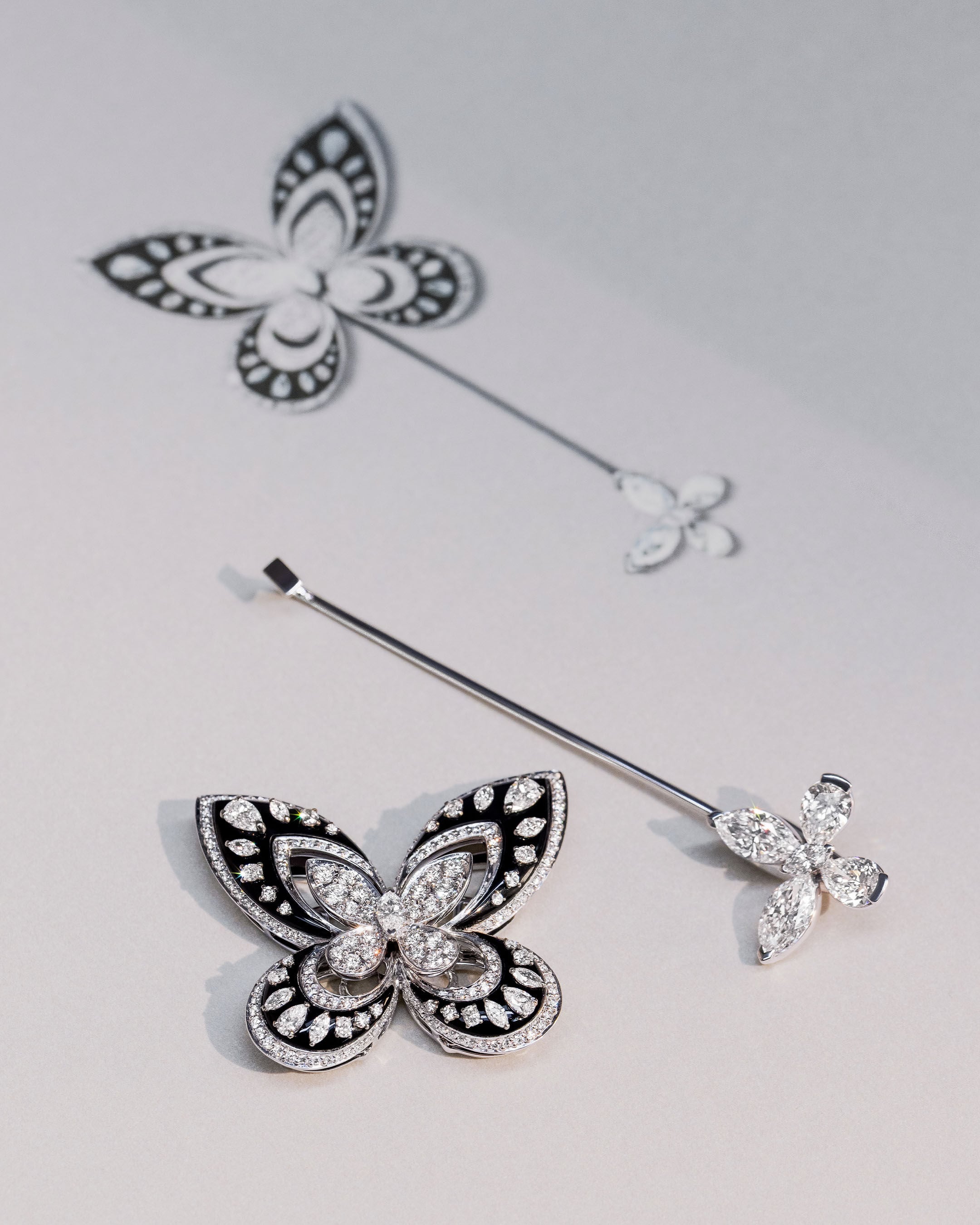 Image shows creation of Graff Butterfly Selene Brooch