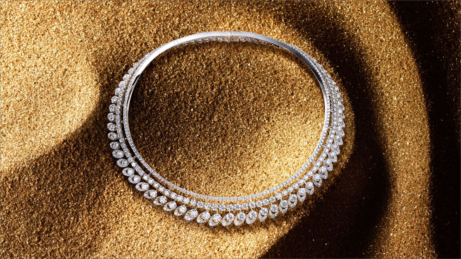 A mesmerising Graff Gateway diamond choker and cuff bracelets