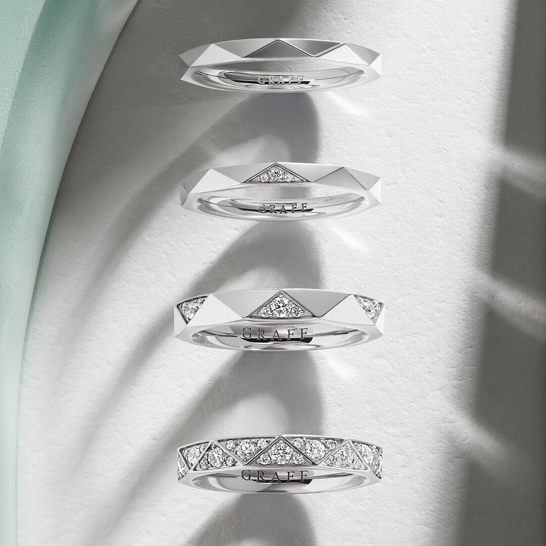 Image shows Laurence Graff Signature White Gold Rings