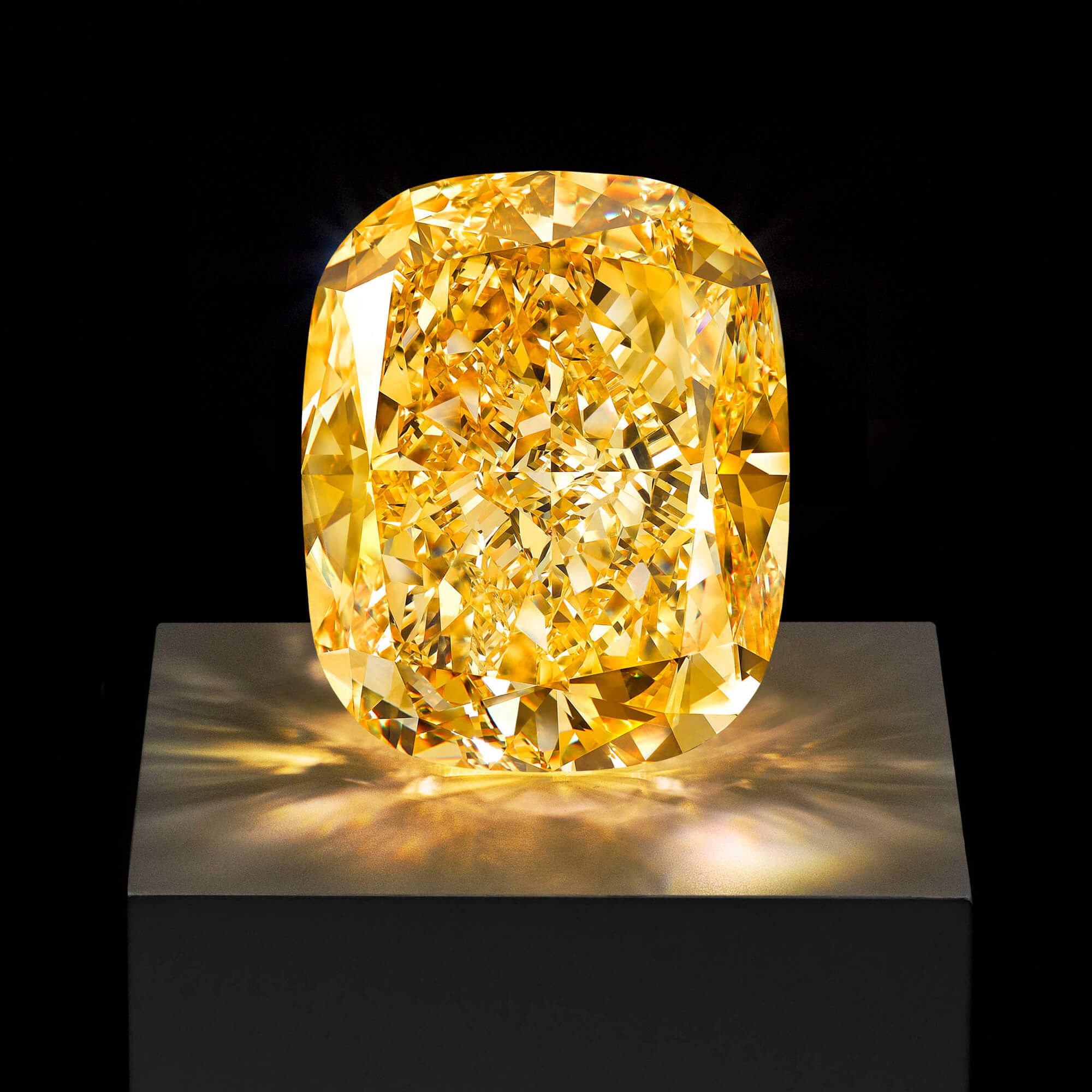 A radiant cut yellow diamond by Graff