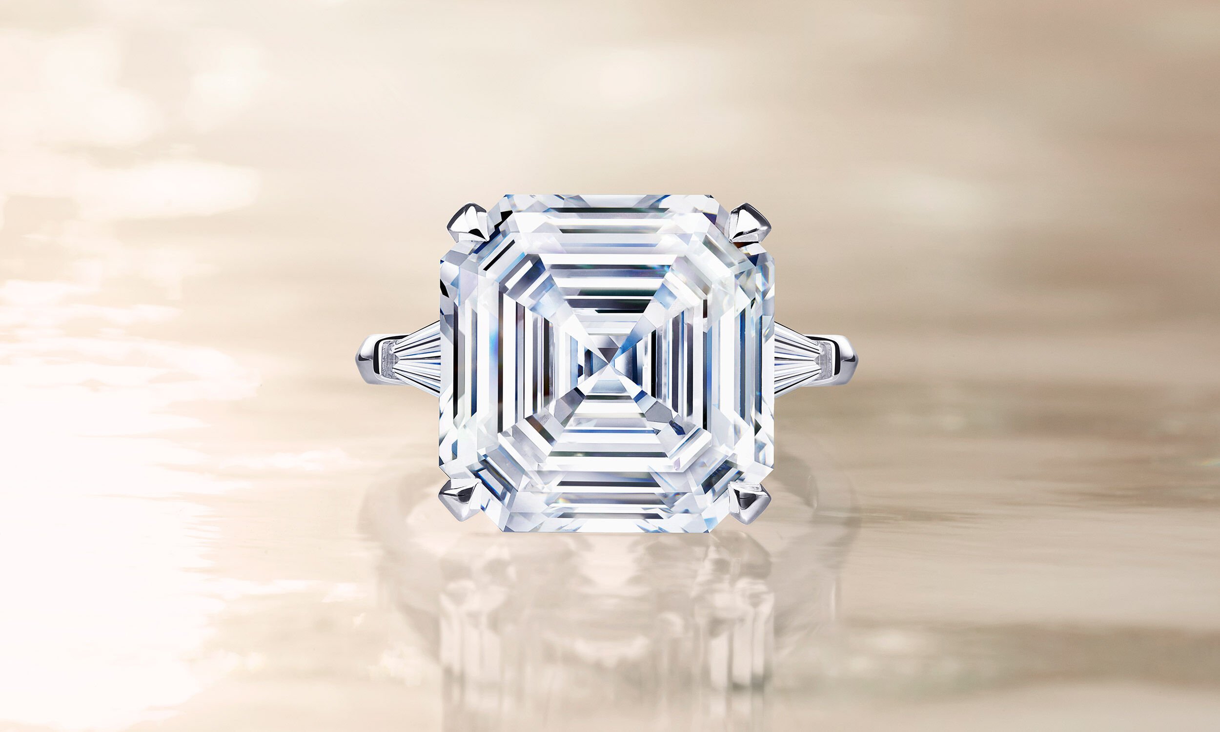Graff Promise square emerald diamond engagement ring