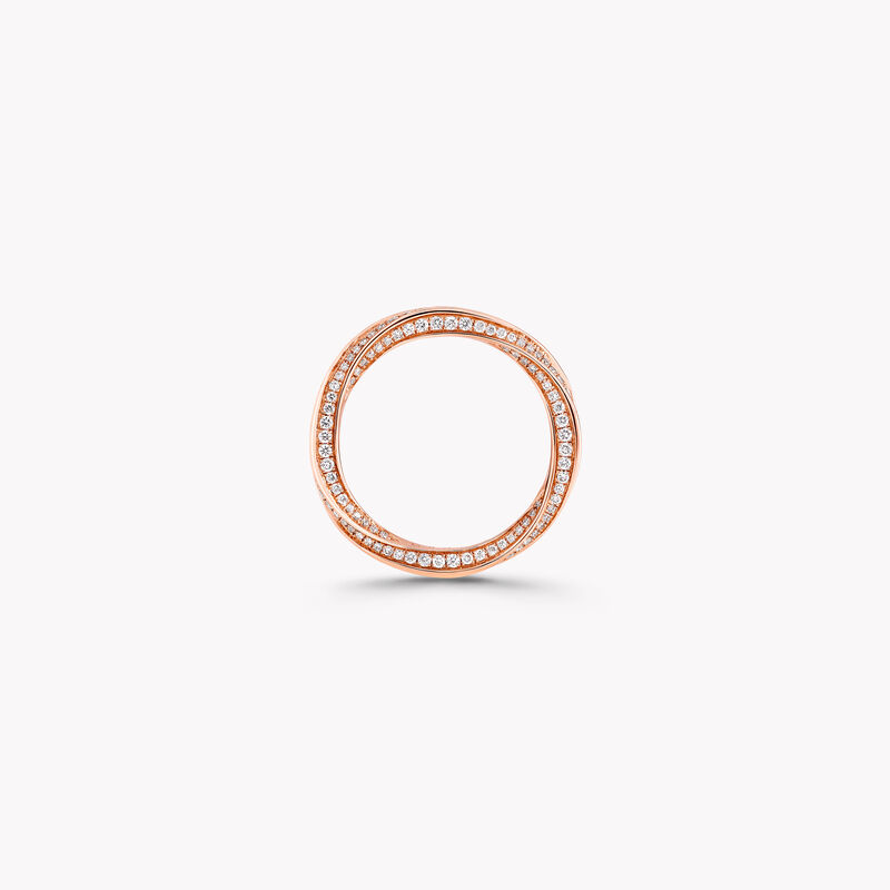 Spiral Pav&eacute; Diamond Band