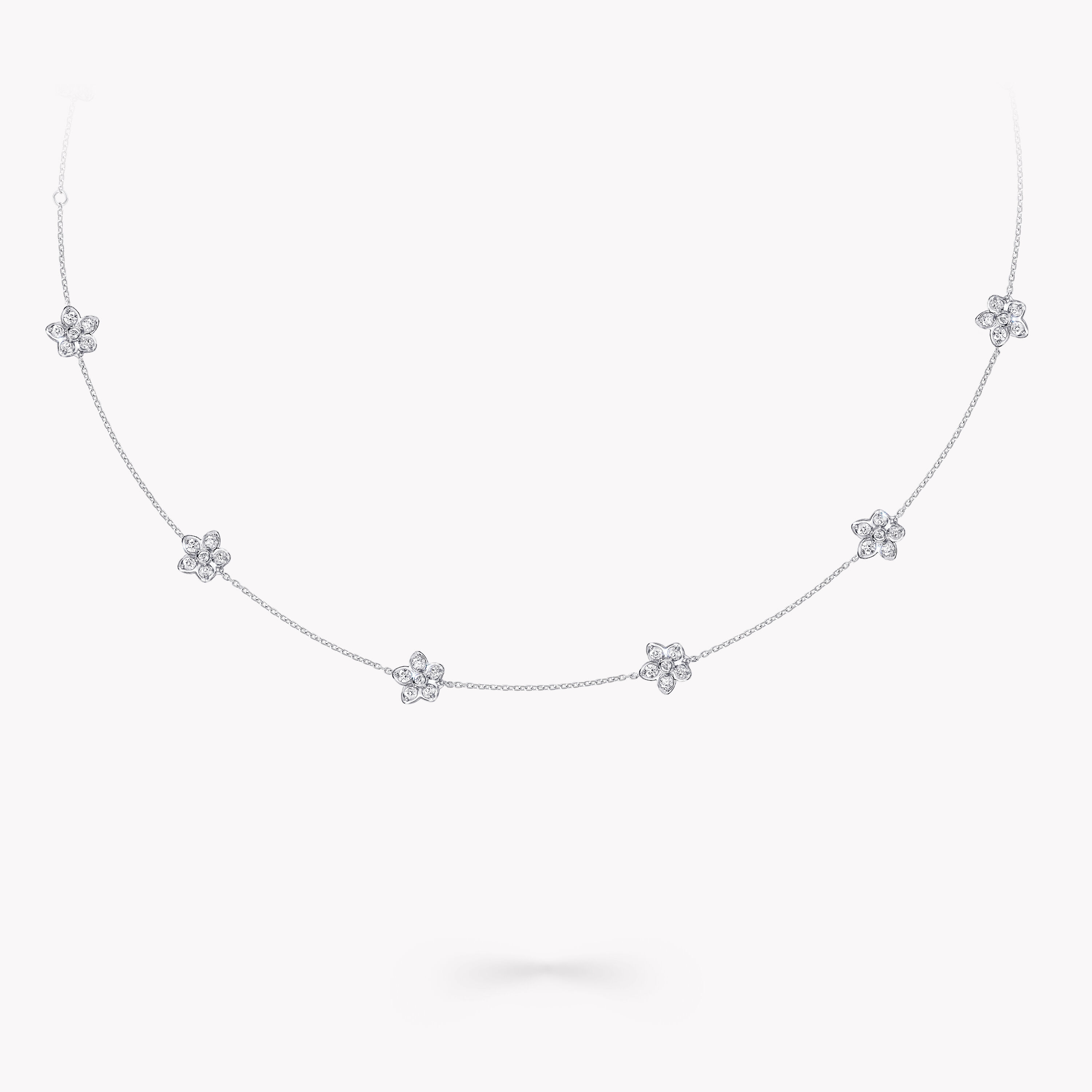 Pendentif Floral Diamants 0.20 Ct Or 18K - Naturel - Coupe Excellente - Neuf Jisha