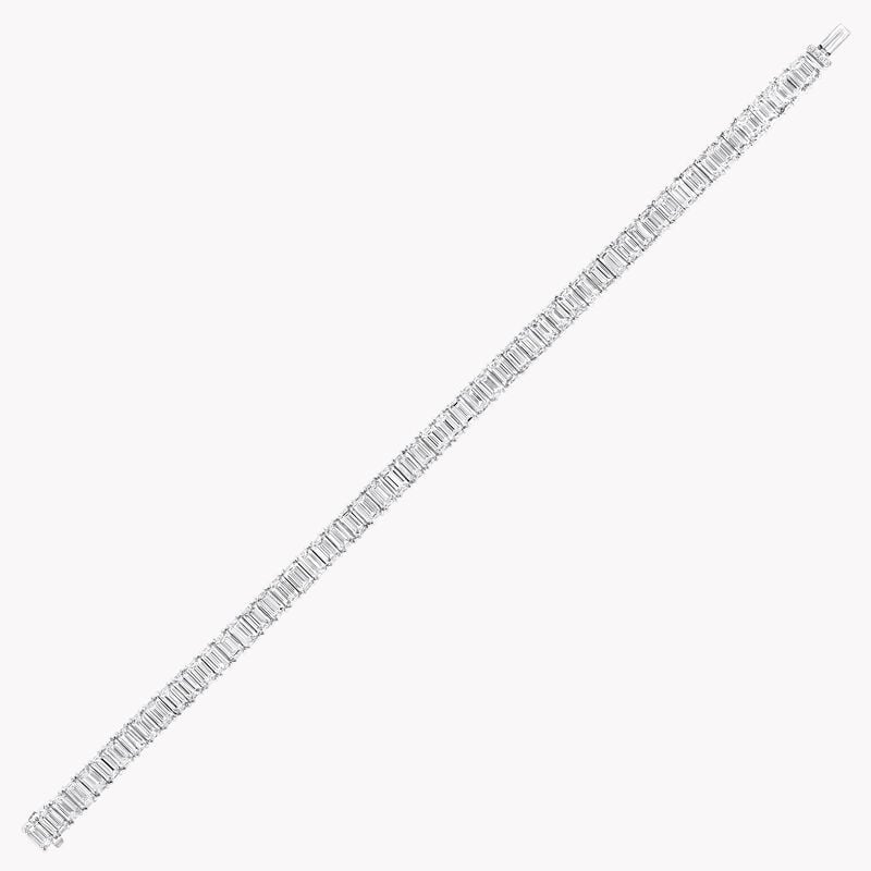Emerald Cut Diamond Line Bracelet