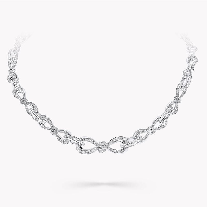 Tilda's Bow Diamond Link Necklace