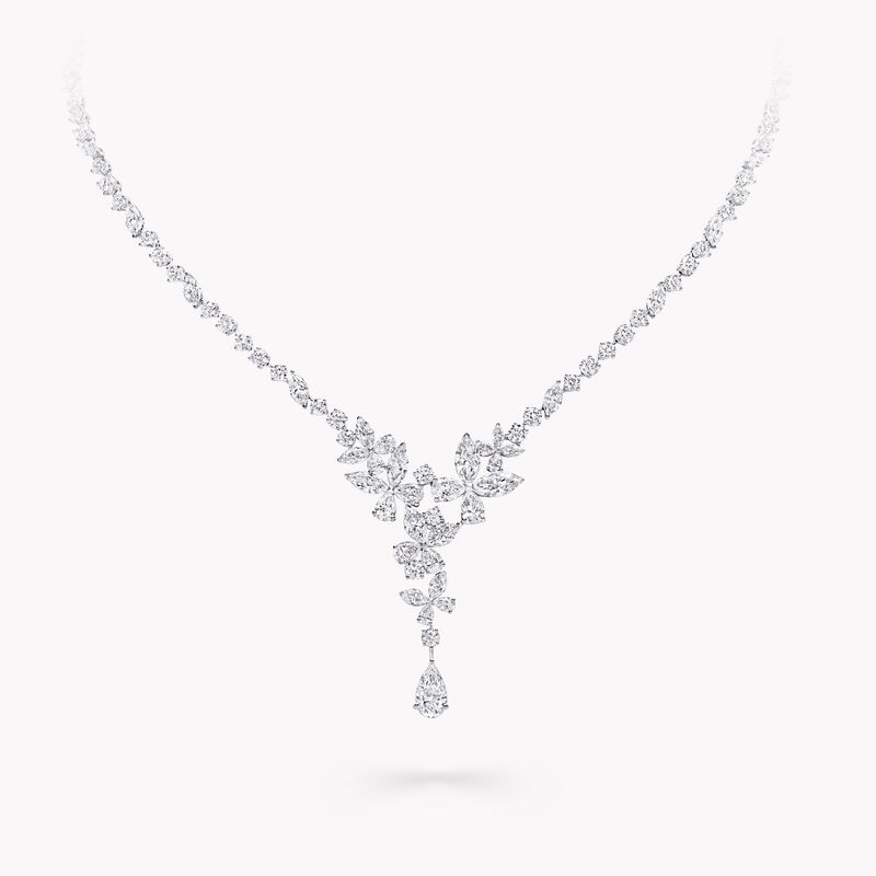 Classic Butterfly Diamond Necklace, White Gold - Graff