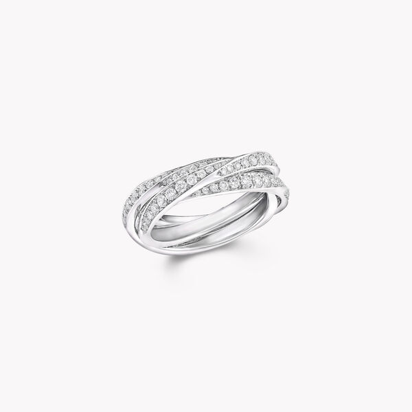 Triple Spiral Pavé Diamond Ring, , hi-res