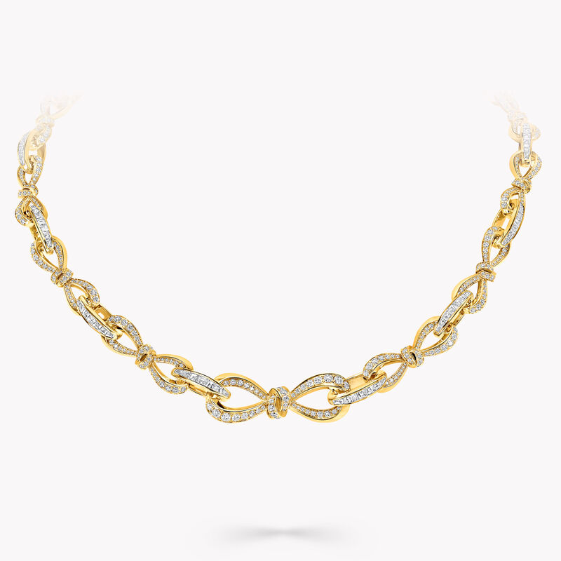 Tilda's Bow Diamond Link Necklace