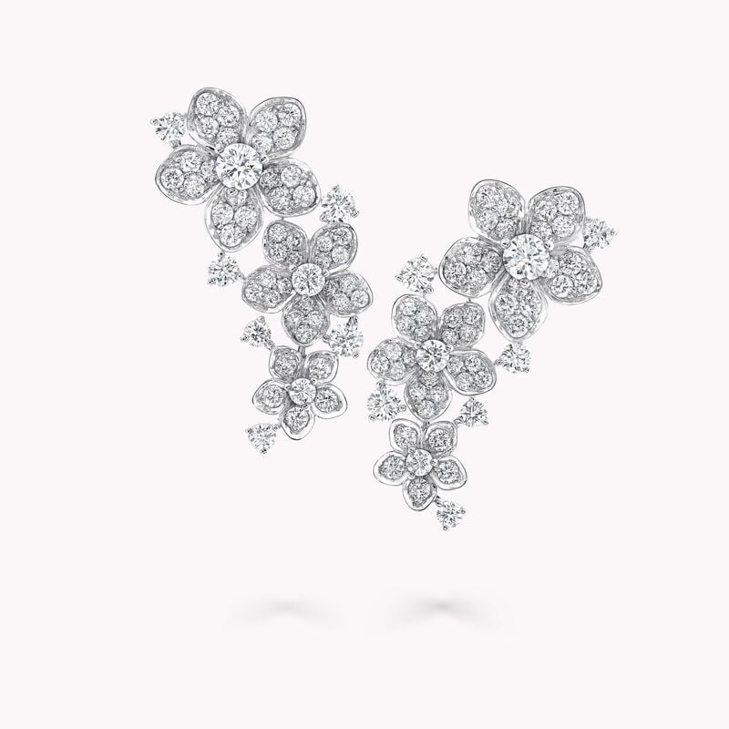Boucles d’oreilles montantes en diamants Wild Flower