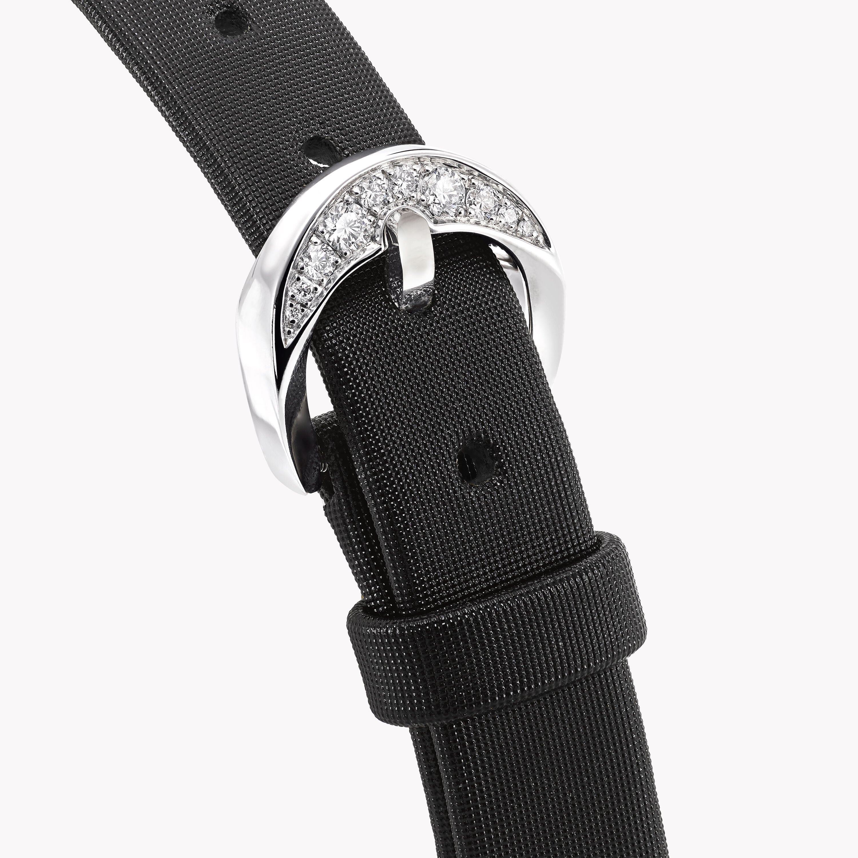スパイラル ウォッチ, white mother of pearl dial, diamond, white