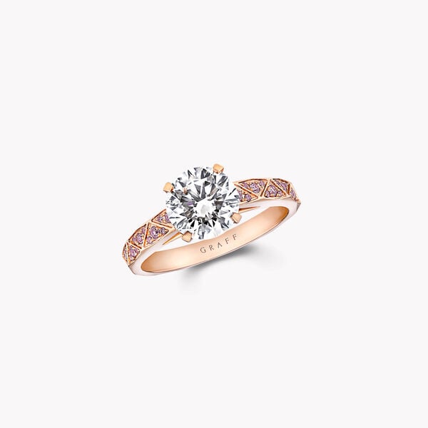 Laurence Graff Signature Round Diamond Engagement Ring, , hi-res