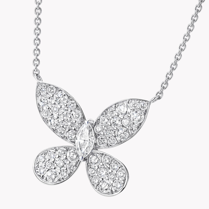 Pavé Diamond Butterfly Necklace