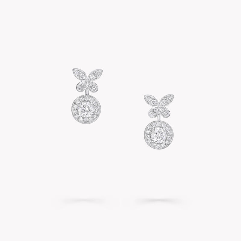 Butterfly Round Diamond Earrings 
