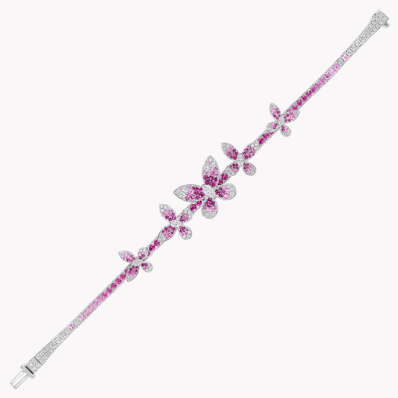Butterfly Ruby, Pink Sapphire and Diamond Bracelet