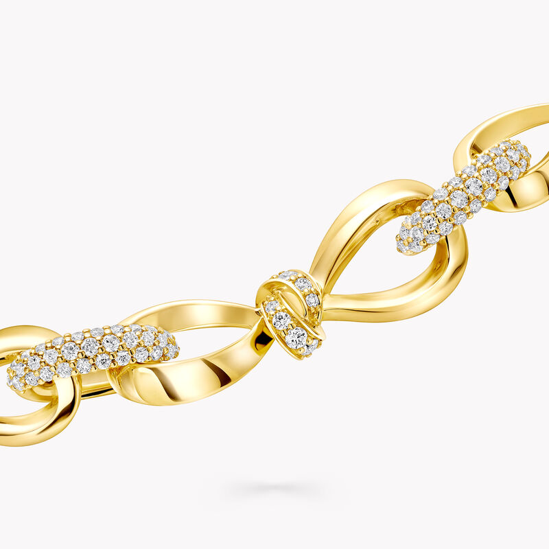 Tilda's Bow Diamond Link Necklace