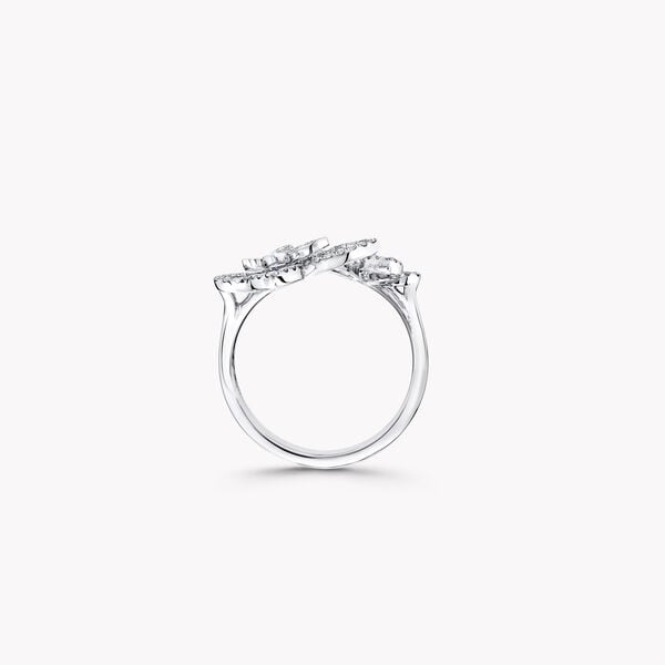 Double Butterfly Silhouette Diamond Ring, , hi-res