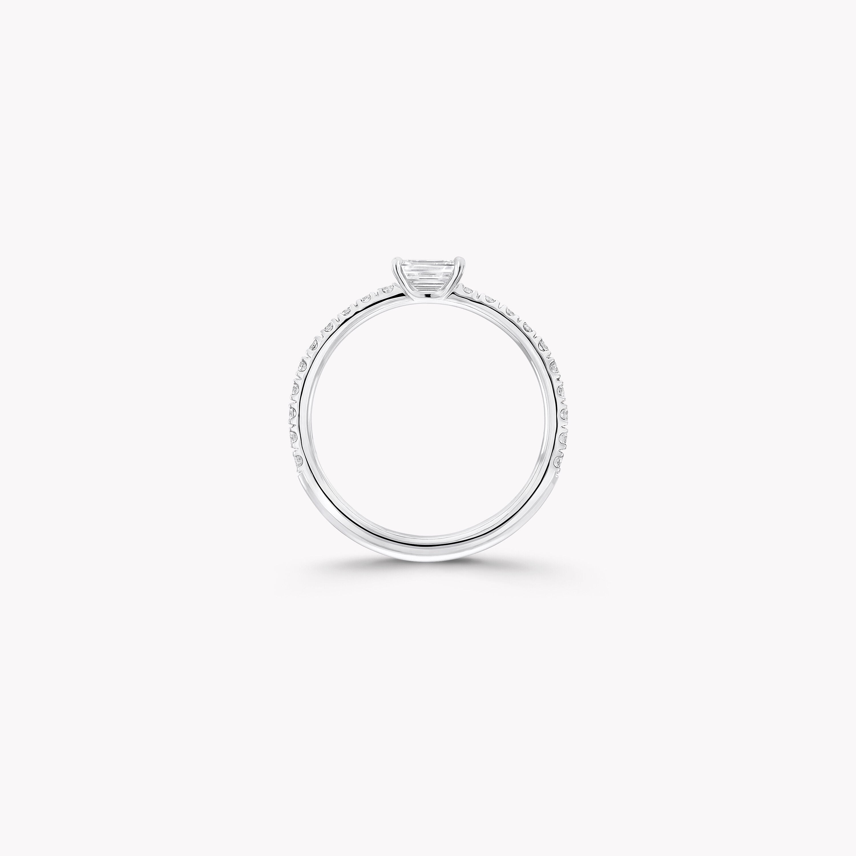 Foufou Horizontal Emerald Cut Diamond Ring, - Graff