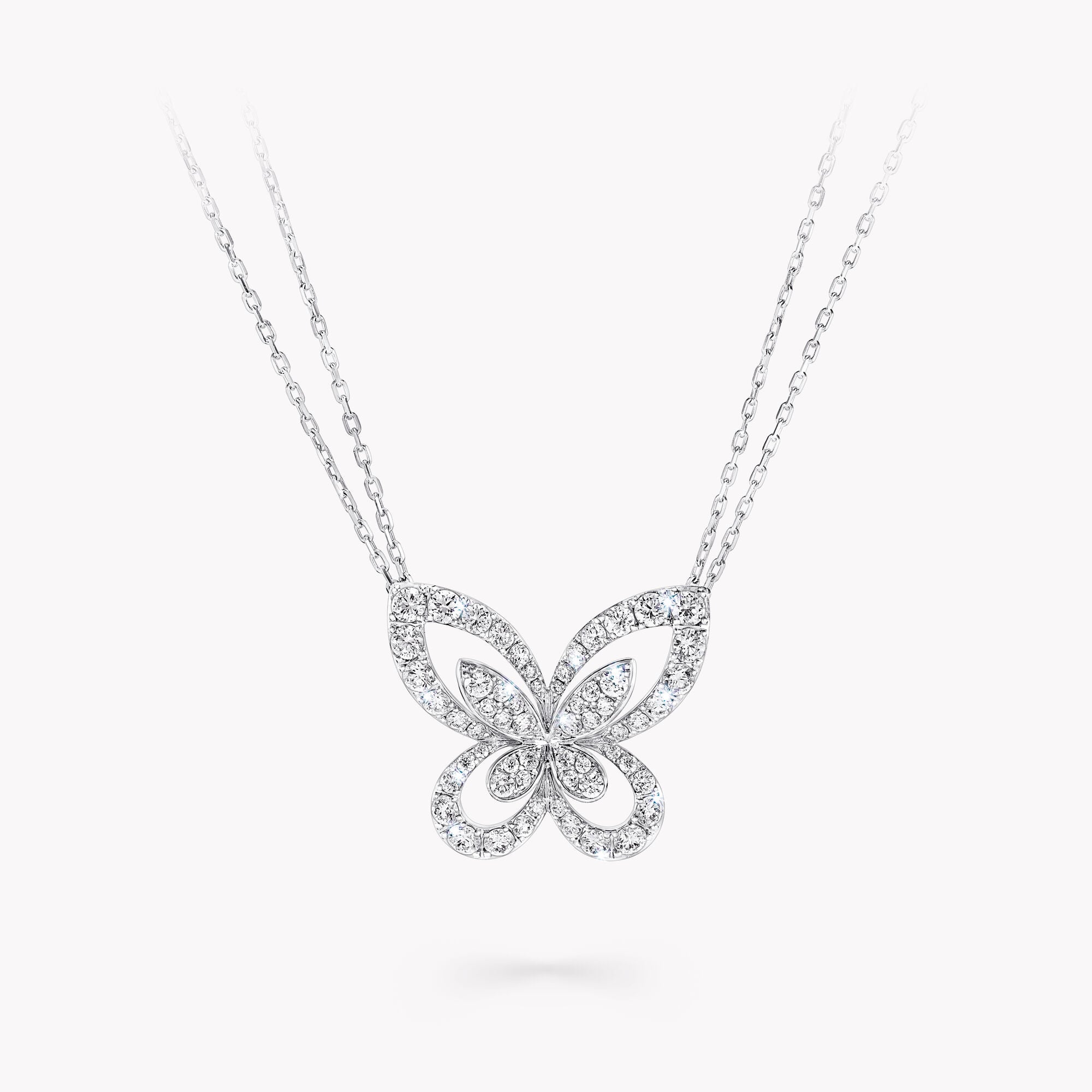 Graff Rgp 790 Grand pendentif Butterfly Silhouette en diamants, OR BLANC - Graff