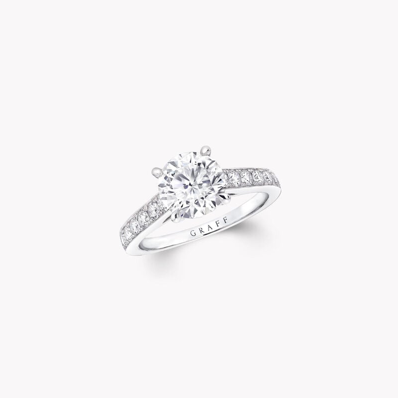 Flame圓形鑽石訂婚戒指
