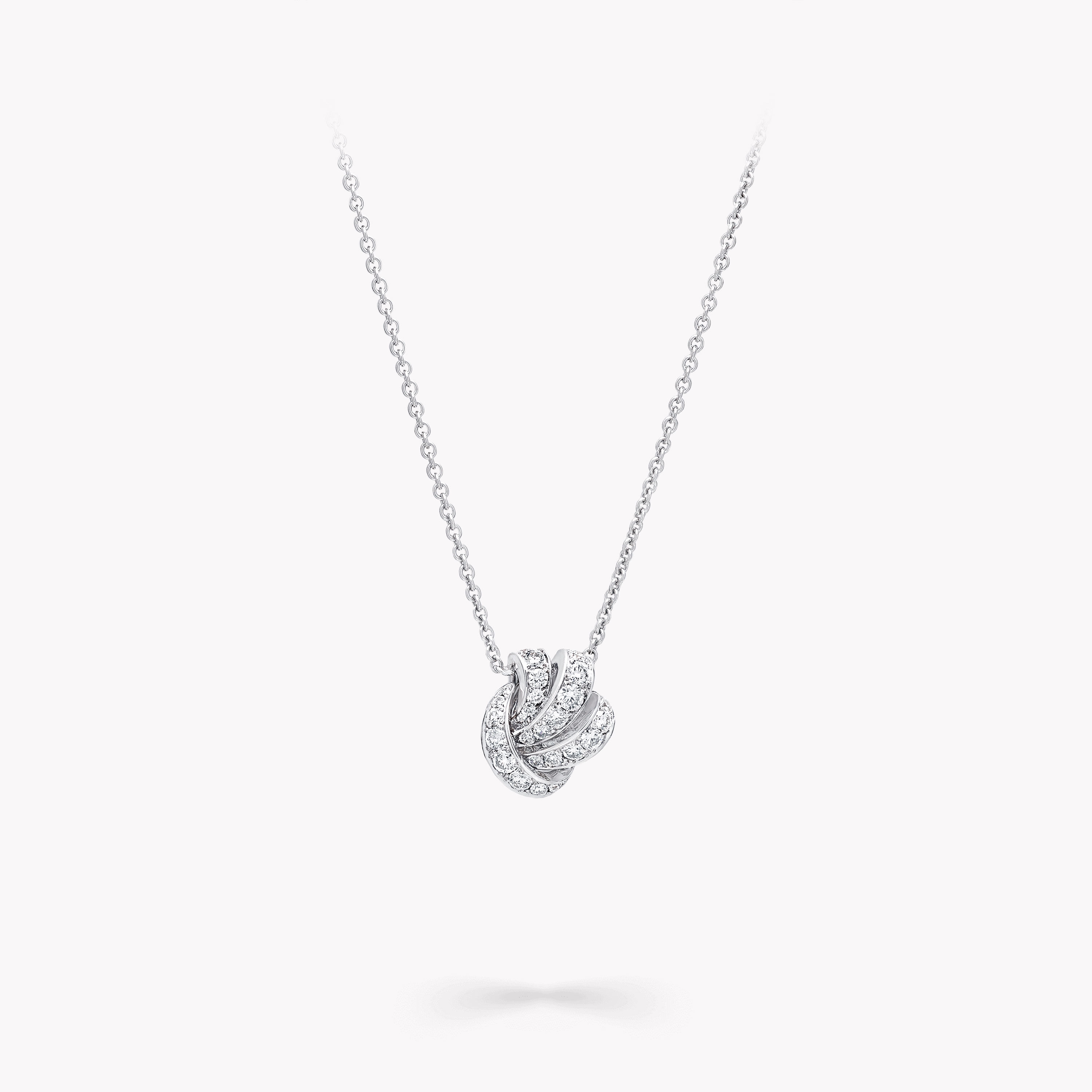 Tilda's Bow Pavé Diamond Pendant, White 