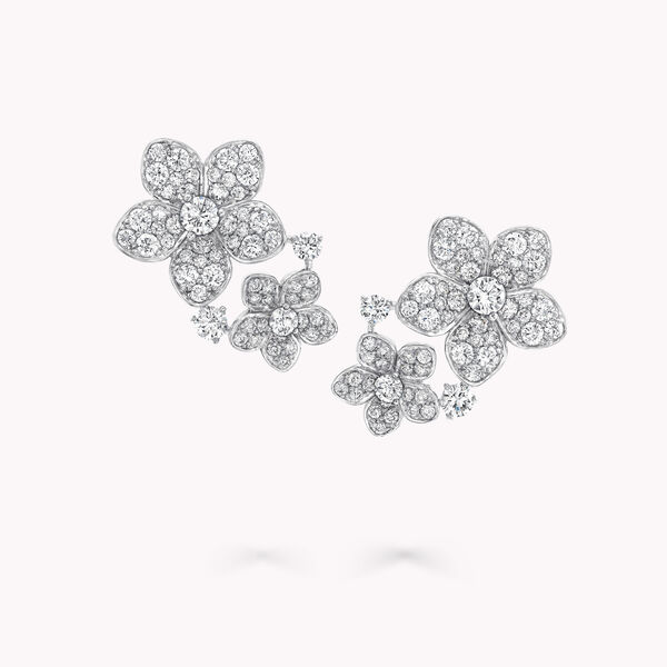 Wild Flower Double Diamond Earrings, , hi-res