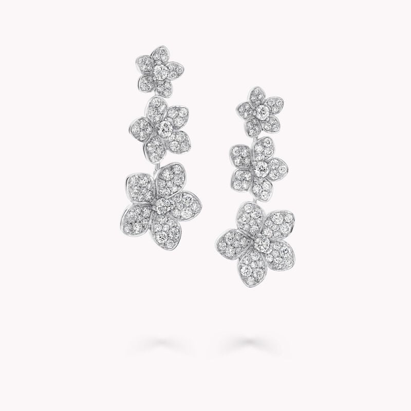 Wild Flower Diamond Drop Earrings