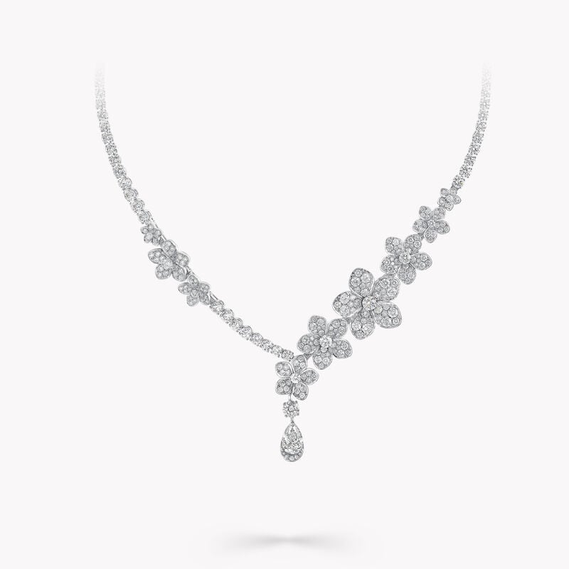 Wild Flower Diamond Drop Necklace